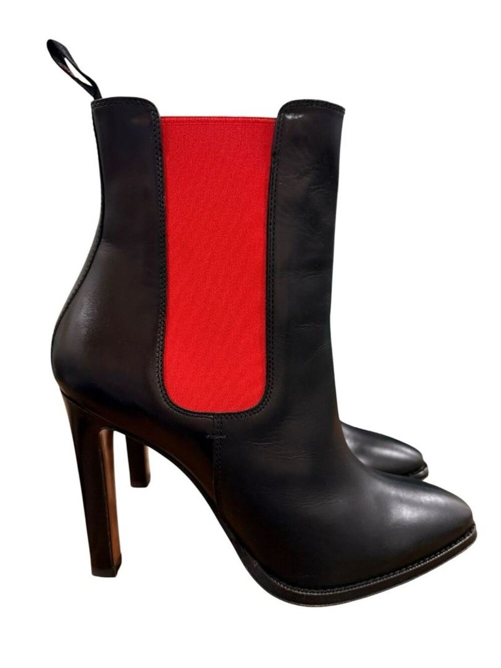 Size 9 (Eu 40) Ralph Lauren Purple Label‎ Black Leather Boots Zoie Bicolor